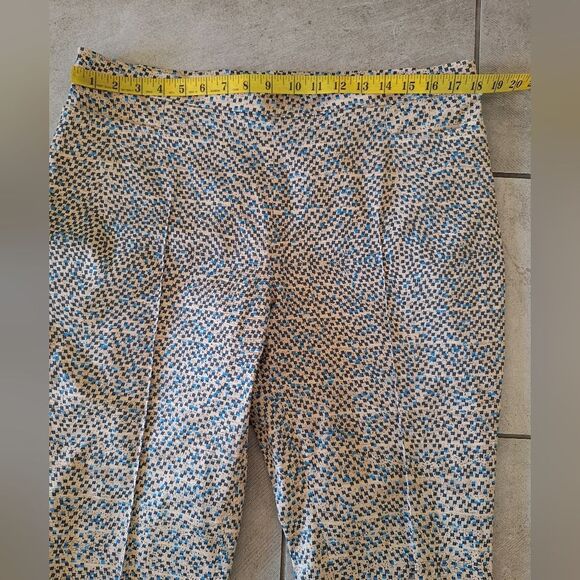 A-K-R-I-S Punto Stylish Tan and Blue  Ankle Pants Size  14 - Picture 5 of 8